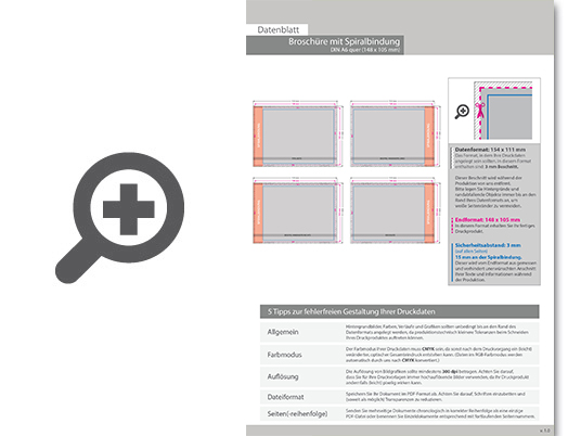 Product Bild Brosch__re_mit_Metall-Spiralbindung__Endformat_DIN_A6_quer__372-seitig